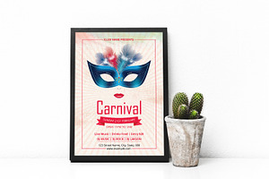 Carnival Party Invitation Flyer, an Invitation Template by retrographix