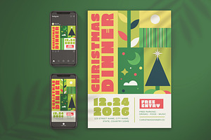 Christmas Dinner Flyer Set
