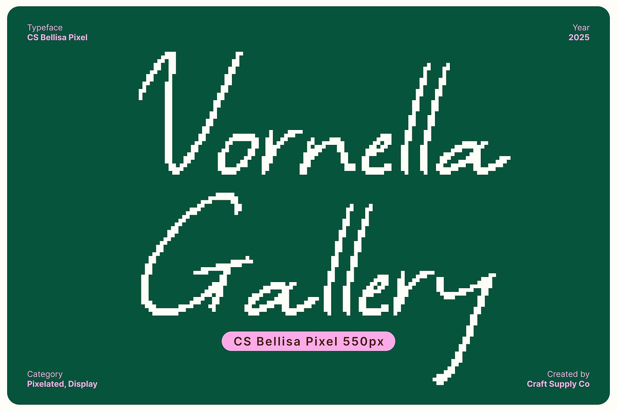CS Bellisa Pixel, a Handwritten Font by Craft Supply Co. (Photo 6 of 8)