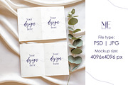 Bifold Card Mockup Folded Invitation, an Advertising Mockup by Mie Mockup Studio (Thumbnail 2 of 7)