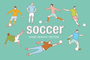 Soccer hand drawn vector