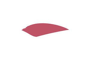Single rosy pink lipstick swatch for, an Illustration by okskukuruza