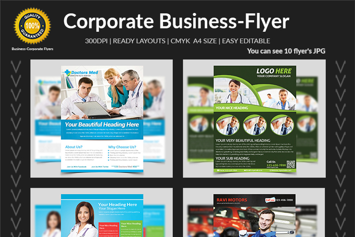 New-150 Multipurpose Flyers Bundle, a Flyer Template by AfzaalGraphics (Photo 12 of 35)