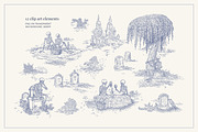 Spooky Toile Halloween Patterns PNG, a Pattern Graphic by Ette Design (Thumbnail 6 of 8)