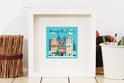 Christmas city street landscapes, a Decorative Illustration by Primula`s shop (Thumbnail 4 of 7)