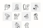 Animated Girls Icons, an Emoji Icon by Prosymbols (Thumbnail 11 of 12)