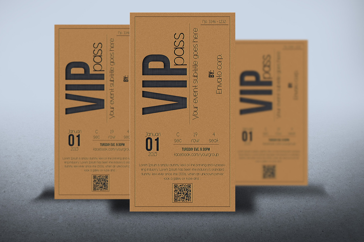 Multipurpose VIP PASS card, a Card Template by Tzochko