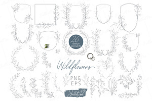 Wildflowers: Wedding clipart