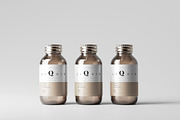 Amber Glass Medicine Bottle Mockup, a Cups & Container Mockup by pmvch (Thumbnail 7 of 10)