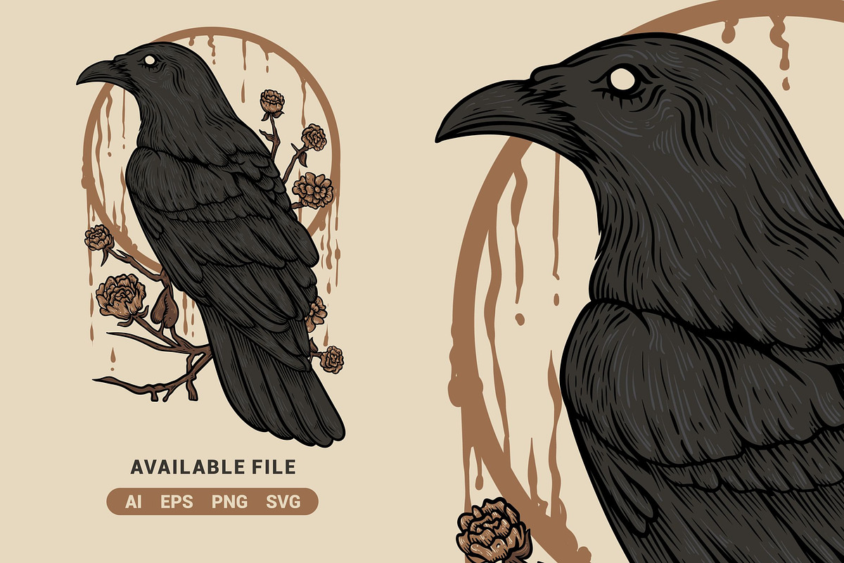 Raven Vector Illustration