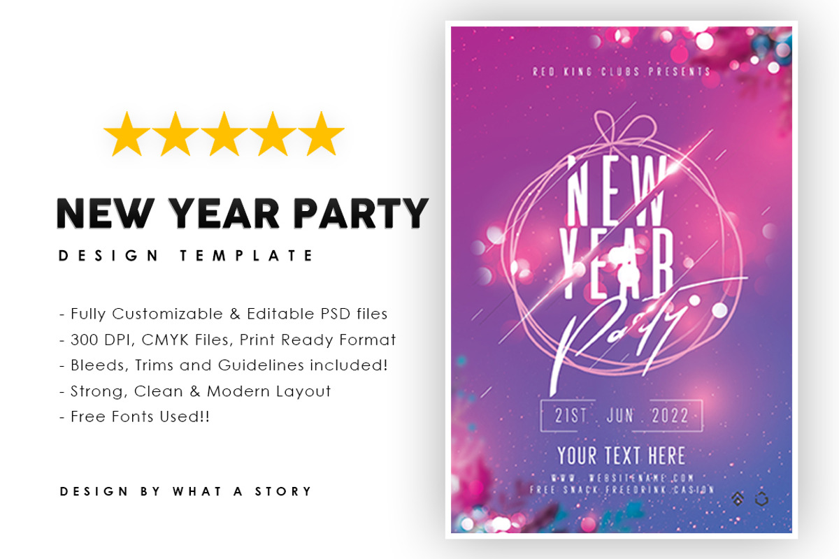 New Year Party, a Flyer Template by What a Story (Photo 1 of 2)