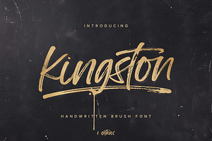 Kingston Brush Font Extras