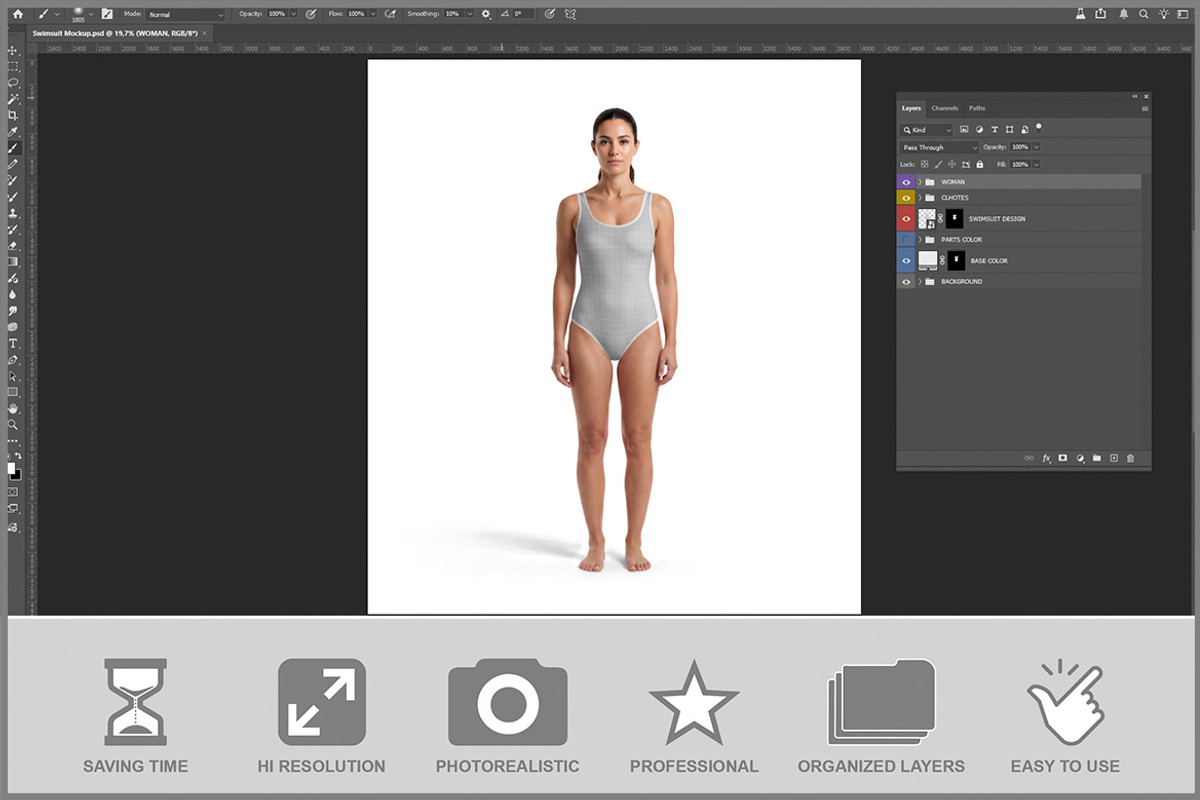 Swimsuit Mockup PSD, an Advertising Mockup by Bruno's Shop (Photo 2 of 3)