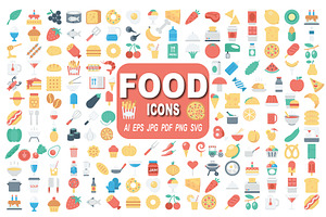 Delicious Food Icons Collection., an Icon by Vector Portal