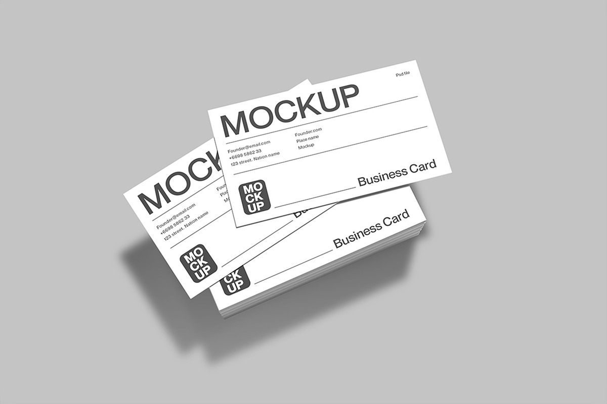 Realistic Business Card Mockup PSD, an Advertising Mockup by MA-KING_ART (Photo 4 of 5)