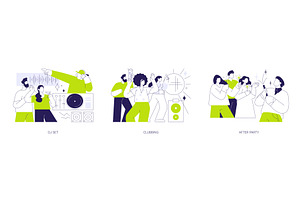 Hanging out in a nightclub isolated, a Person Illustration by Visual Generation