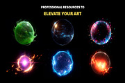 200+ Magic Sphere Overlay Effects, an Object Graphic by Mikel Blazgad (Thumbnail 4 of 11)