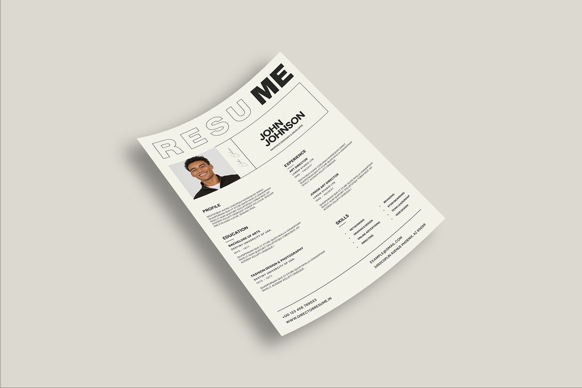 Curriculum Vita / Resume Template, a Resume Template by Graphpexel (Photo 2 of 4)