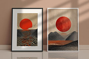 Minimalist Sunset Illustration, a Decorative Illustration by Housui Patterns (Thumbnail 9 of 9)