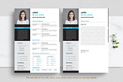 Modern Resume CV Template Design, a Resume Template by Blackcloud_Creations (Thumbnail 3 of 5)