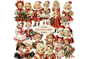 Christmas Kids Clipart PNG, a Seasonal Illustration by Memories By Lea (Thumbnail 1 of 8)