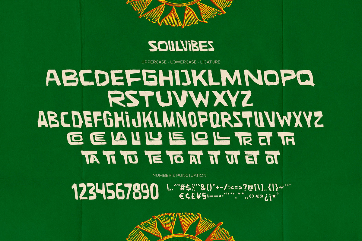 Soulvibes - Handmade Linocut Font, a Handwritten Font by ikiiko (Photo 6 of 7)