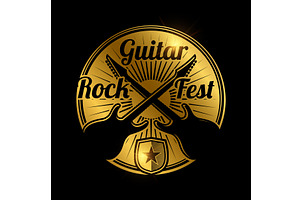 Rock Fest Icon Design. Vector Music