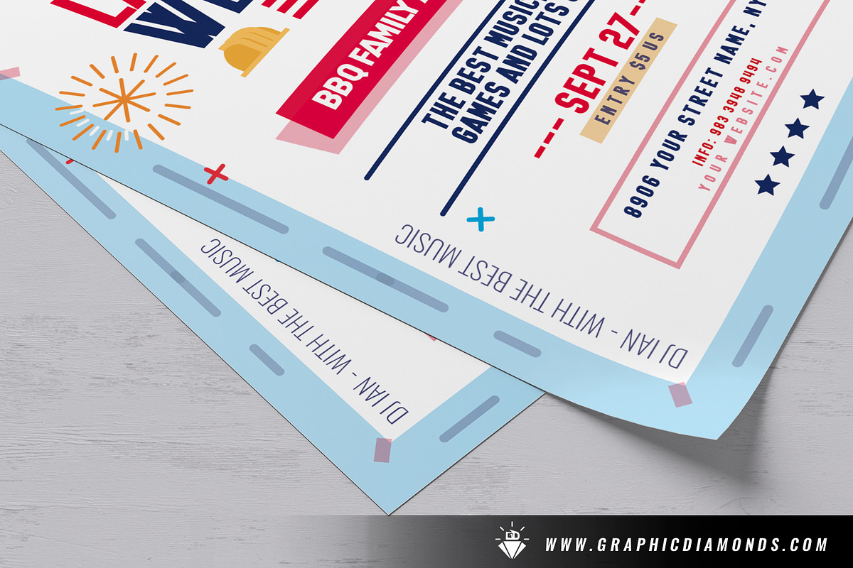 Labor Day Flyer PSD, a Flyer Template by GraphicDiamonds (Photo 4 of 6)