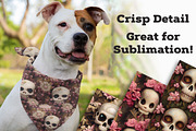 Cute Pink Flower Skull Pattern Set, a Pattern Graphic by Skritch Studio (Thumbnail 3 of 5)