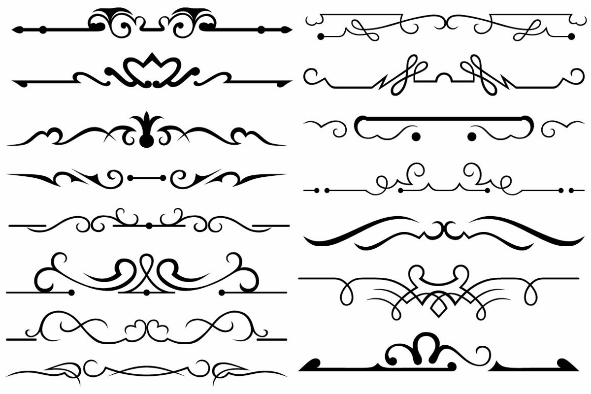 Vector set ornaments 50, a Pattern Graphic by LineworkStock