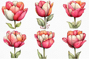 Whimsical Spring Tulip Flower Clipar, an Illustration by Craft Nest (Thumbnail 6 of 11)