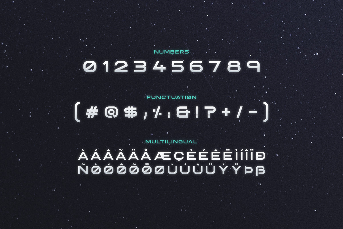 Polaris - Futuristic Font preview 6