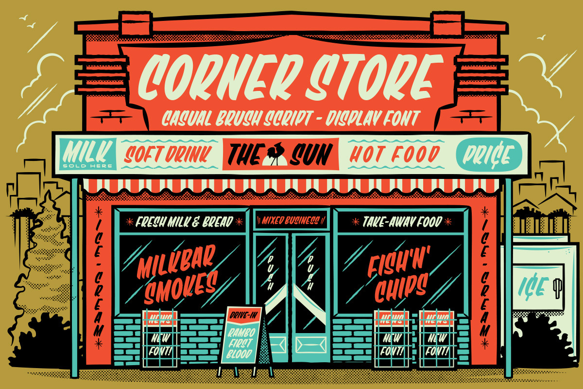 Corner Store Casual Brush Script, a Script Font by Price Foundry (Photo 2 of 24)
