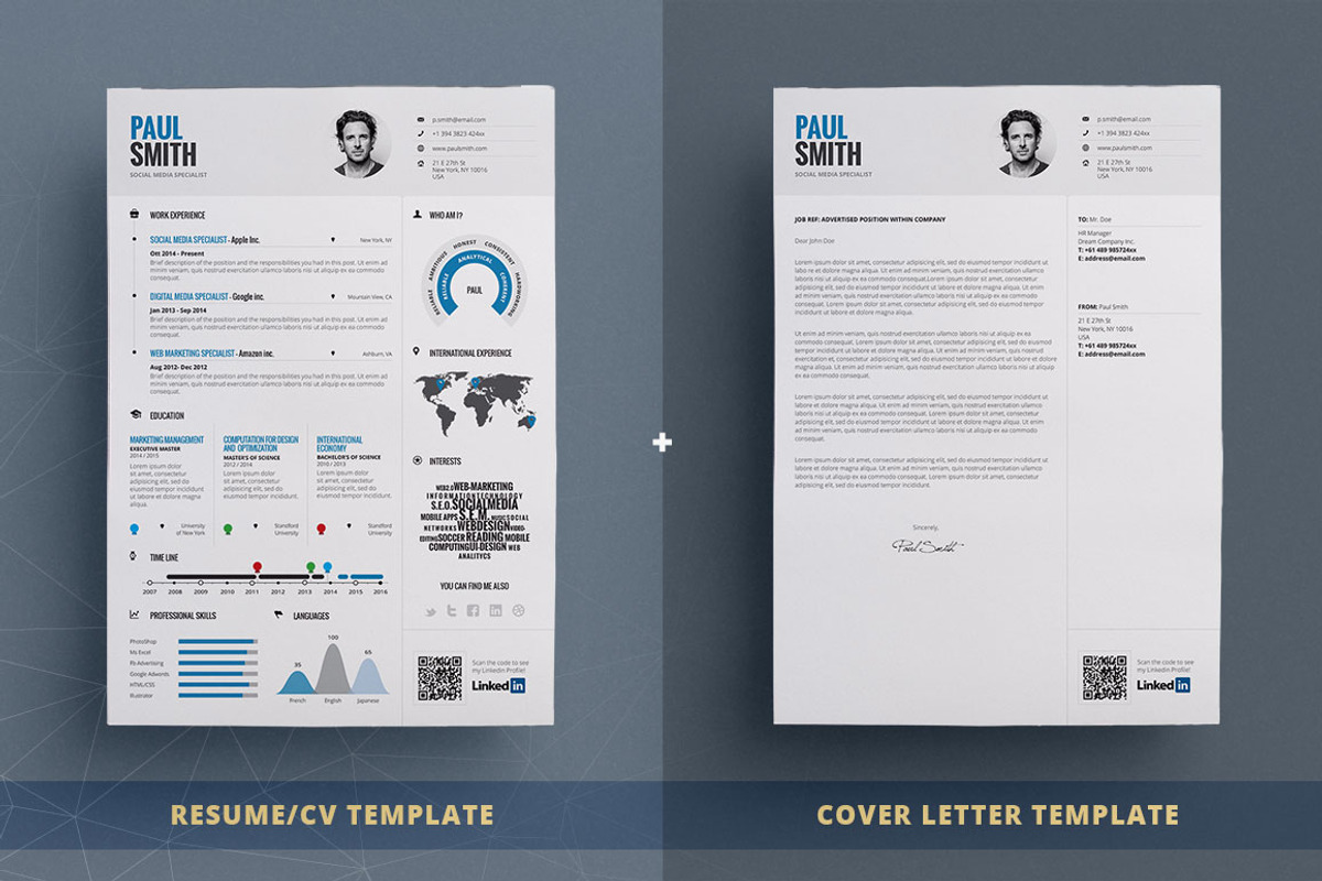 Infographic Resume/Cv Template Vol.1, a Resume Template by TheResumeCreator (Photo 4 of 9)