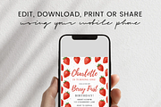 Berry First Birthday Invitation, a Card Template by Shinehoon (Thumbnail 4 of 5)
