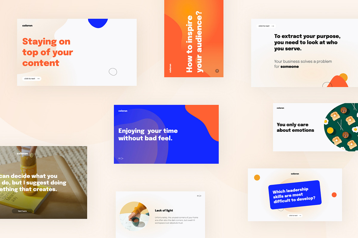 Coloron Creative PowerPoint Template, a Presentation Template by Vladislav Muslakov (Photo 4 of 16)