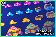 2D Icons - Shop Pack 1, an Object Graphic by LAYERLAB (Thumbnail 1 of 7)