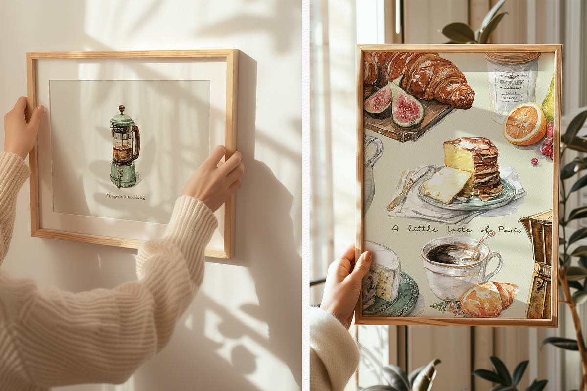 Watercolor French Breakfast Clipart, a Decorative Illustration by ThaismotaCreativeCo (Photo 8 of 12)