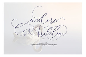 Andora Ardelion - copperplate font