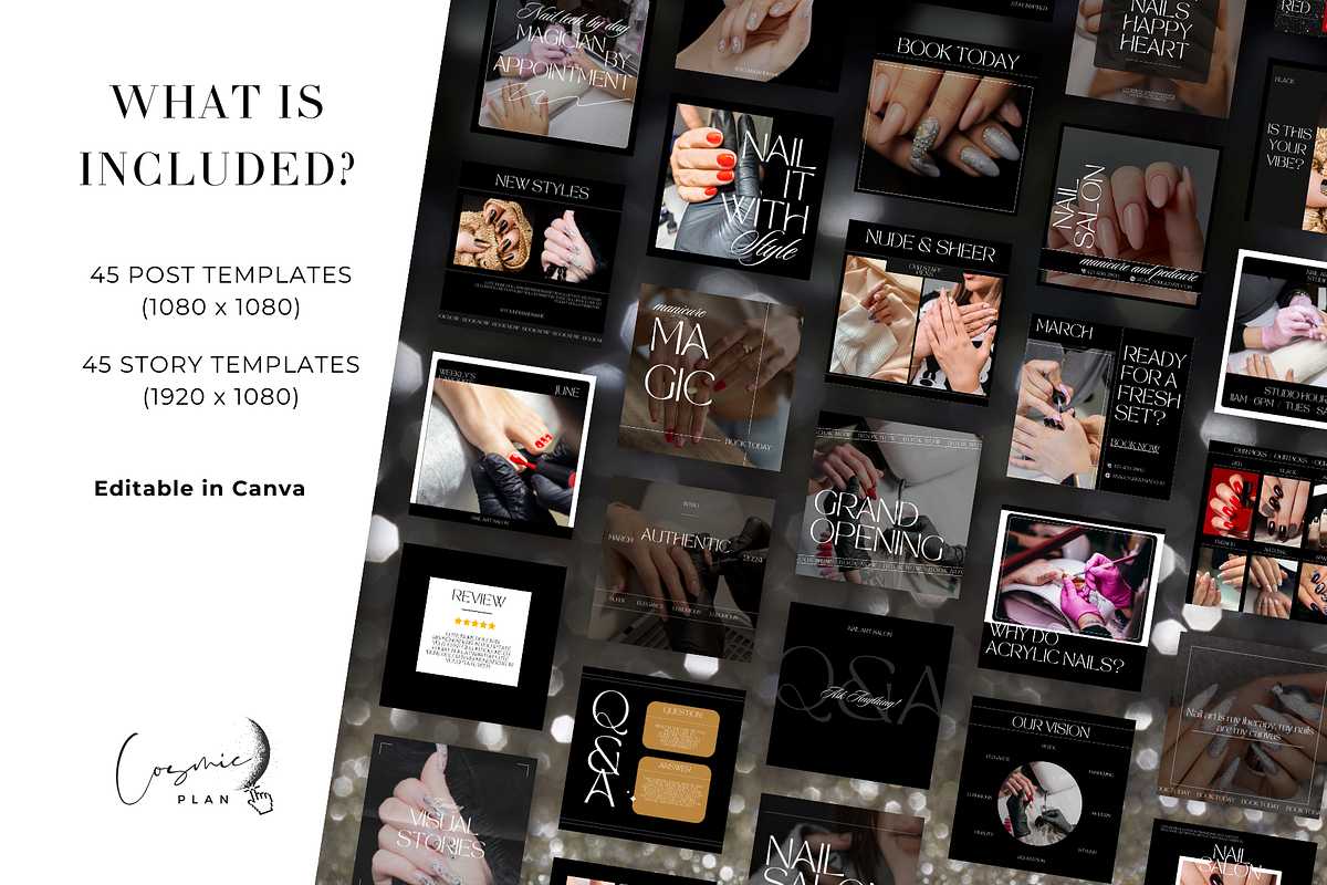 Nail Tech Instagram Templates, a Social Media Template by Cosmic Design (Photo 4 of 17)