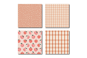 Cottage Chic Peach Digital Papers, a Texture Graphic by Dizzy Art Studio (Thumbnail 2 of 2)