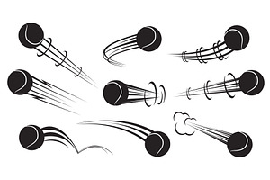 Flying balls for playing tennis with, a Sport Illustration by Vectorbuum