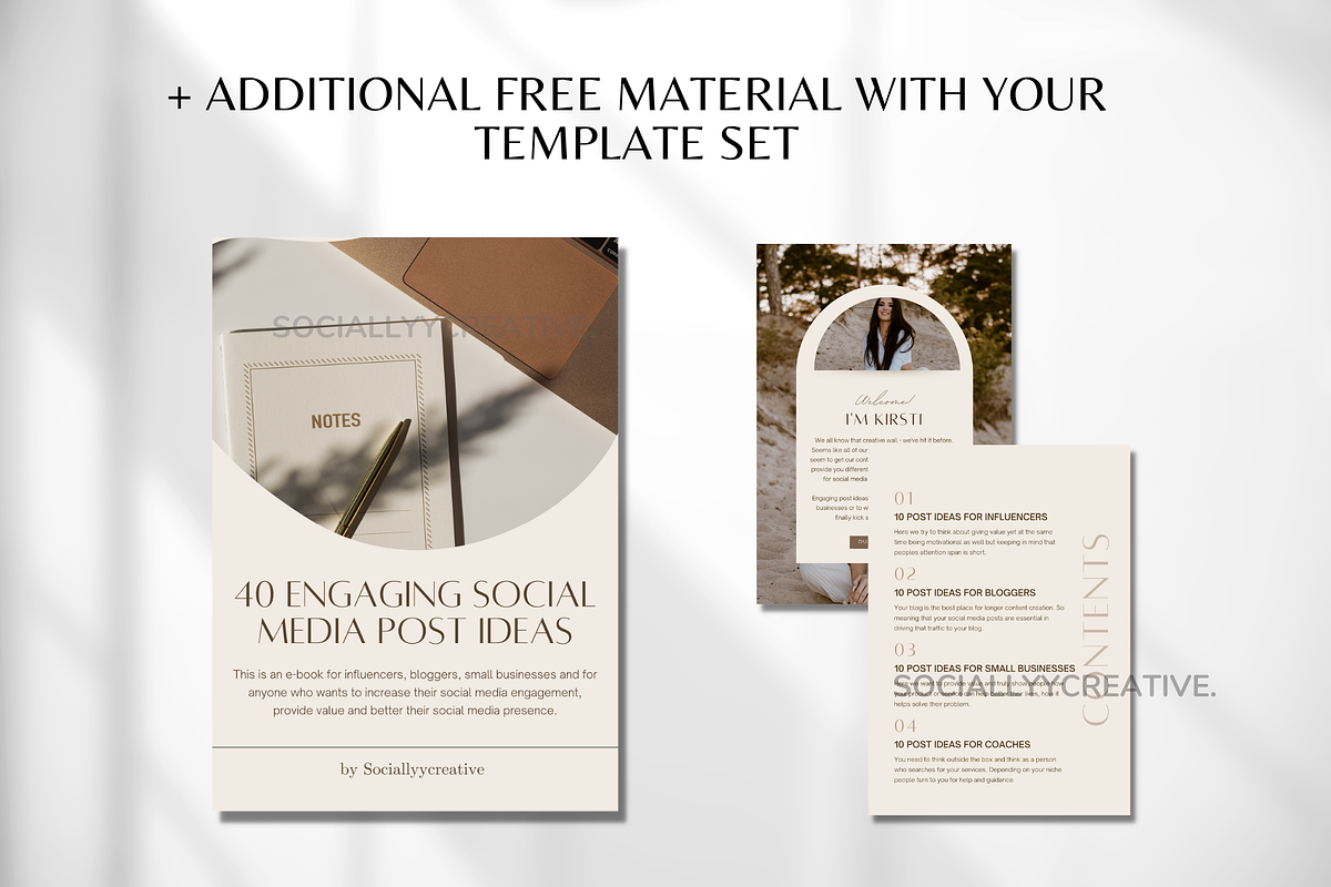 White Christmas Instagram Templates, a Social Media Template by SociallyyCreative (Photo 9 of 10)