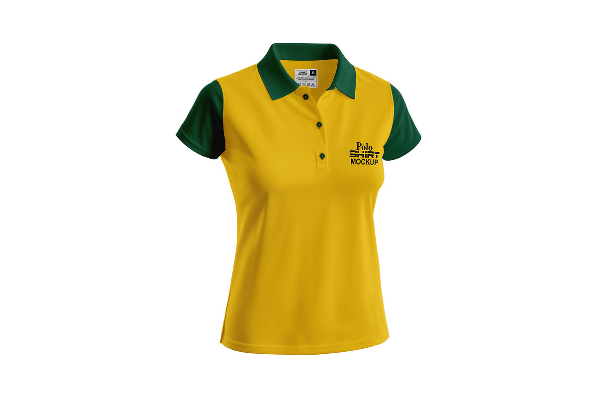 Women Polo T-shirt Mockup, a Shirt Mockup by mockupbuys (Photo 3 of 3)