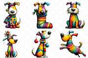 Whimsical Christmas Dog Clipart, an Illustration by Black Bird Studio (Thumbnail 3 of 6)