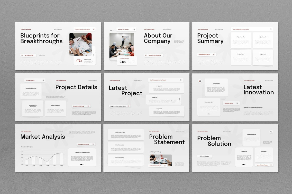 White Project Proposal Google Slide, a Presentation Template by graphicook (Photo 2 of 4)