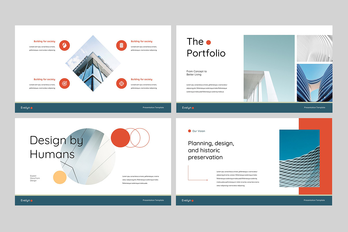 Evelyn - Architecture Powerpoint, a Presentation Template by rgbryand