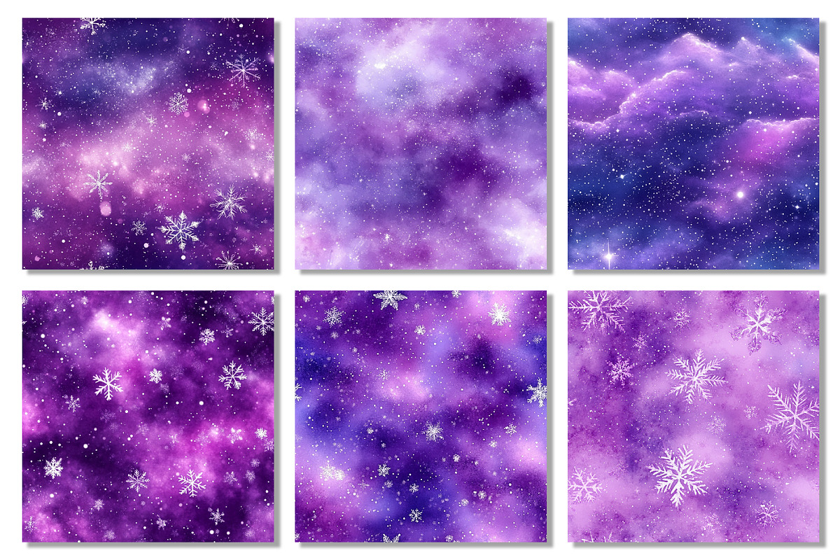 Purple Sparkling Snowfall Paper, a Texture Graphic by Dream Creation (Photo 3 of 7)