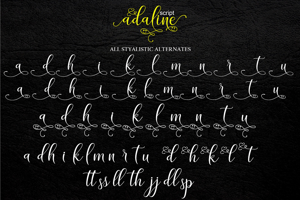 Adaline Script, a Script Font by MrLetters (Photo 15 of 16)