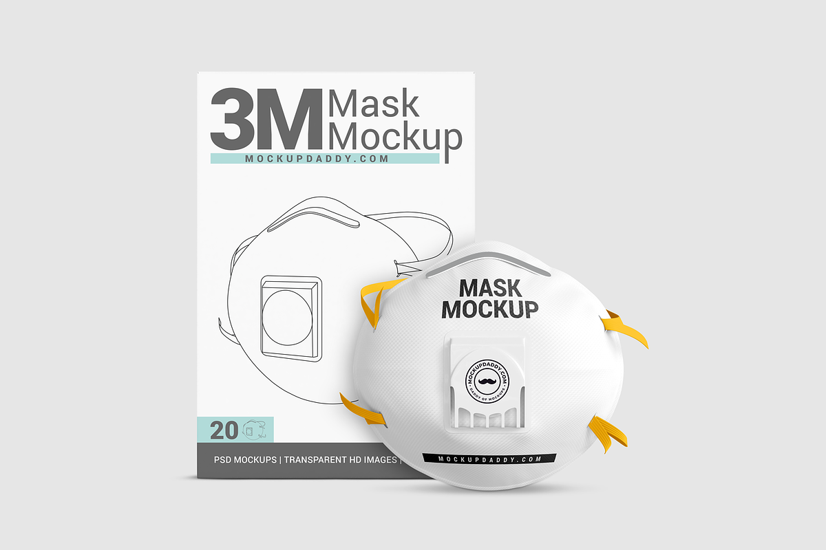 Face Mask Mockup, a Mask Mockup by Mockupdaddy (Photo 2 of 14)